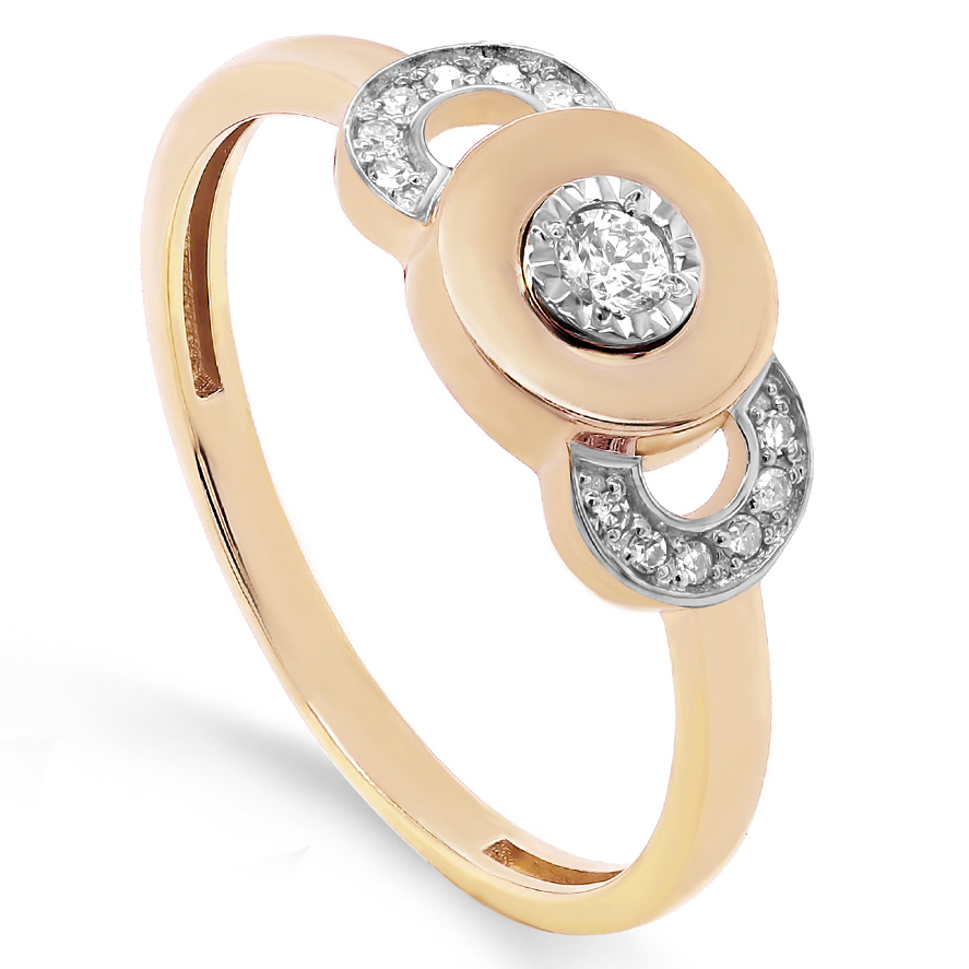 Кольцо, золото, бриллиант, 11-01458-1000